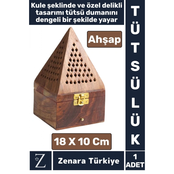 Yüksek Kalite Yoga Meditasyon Aromaterapi Chakra Pozitif Enerji Dayanıklı Ahşap KULE TÜTSÜLÜK 18 Cm