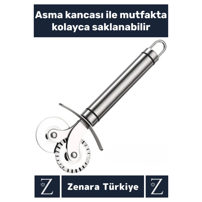 Yüksek Kaliteli Çelik Hamur Kesme Doğrama Şekillendirme Çift Taraflı Pizza Hamur Dilimleme Bıçağı