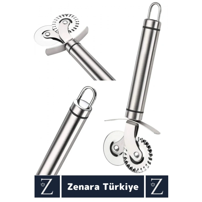 Yüksek Kaliteli Çelik Hamur Kesme Doğrama Şekillendirme Çift Taraflı Pizza Hamur Dilimleme Bıçağı