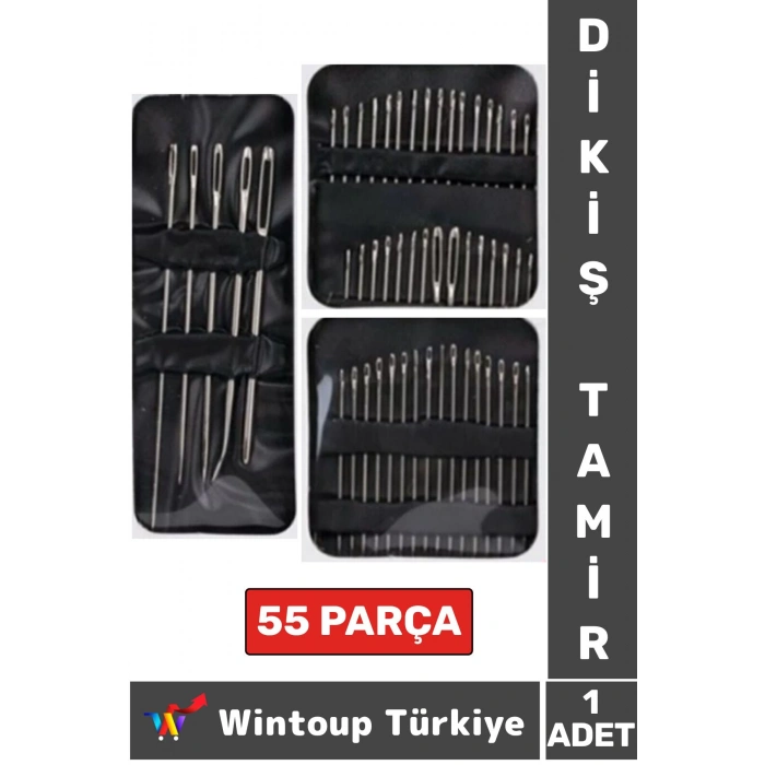 Yüksek Kaliteli Çok Amaçlı Dikiş İğne İplik Tamir 55 Farklı Boy Tamir Dikiş İğne Seti