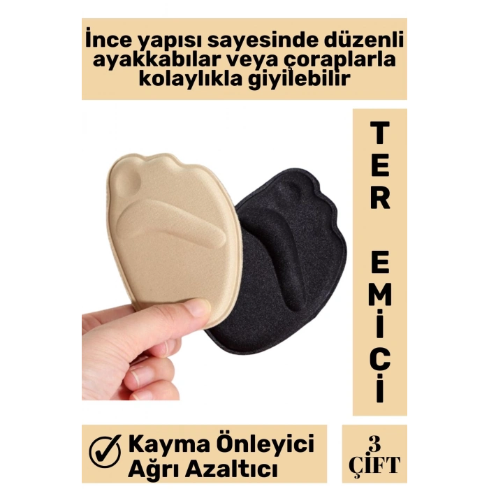 Yüksek Kaliteli Gündelik Kullanım Bunyon Yumuşak Pamuklu Ultra Esnek Sünger Ayakkabı Pedi 3 Çift