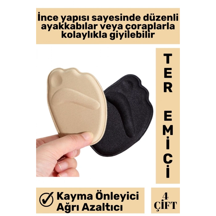 Yüksek Kaliteli Gündelik Kullanım Bunyon Yumuşak Pamuklu Ultra Esnek Sünger Ayakkabı Pedi 4 Çift