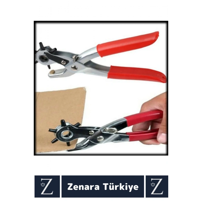 Yüksek Kaliteli Pratik Deri Plastik Delik Uç Açıcı 6 Farklı Uçlu Ayarlanabilir Kemer Delme Pensesi