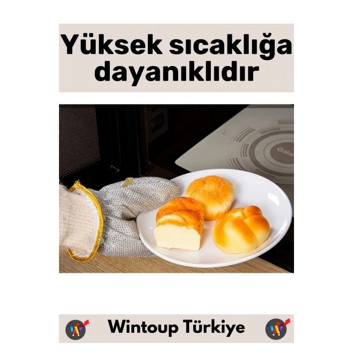 Yüksek Kaliteli Sıcak Su Isıya Dayanıklı Esnek Yağ Kir Temizleyici Alüminyum Bulaşık Eldiveni 1 Çift