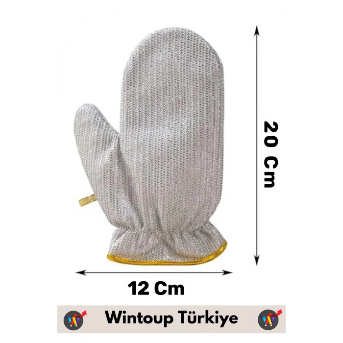 Yüksek Kaliteli Sıcak Su Isıya Dayanıklı Esnek Yağ Kir Temizleyici Alüminyum Bulaşık Eldiveni 1 Çift