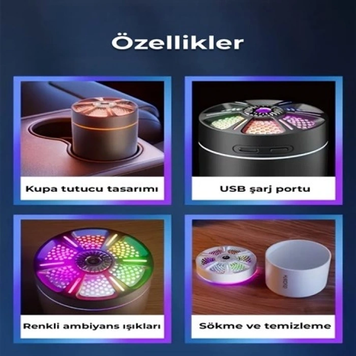 YUVARLAK PETEK TASARIMLI RGB NEMLENDİRİC