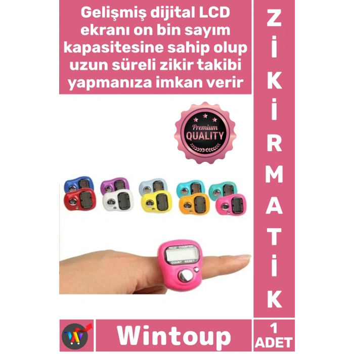 #Zikirmatik Silikon Ayarlanabilir Kayış Ergonomik Sayaçlı Dijital Hassas Elektronik Yüzük Zikirmatik