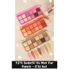 12li Sedefli Ve Mat Far Paleti - 3lü Set