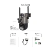 3 MP + 3 MP Çift Lens Wi-Fi TF Kart Girişli Güvenlik Kamerası