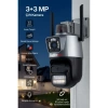 3 MP + 3 MP Çift Lens Wi-Fi TF Kart Girişli Güvenlik Kamerası