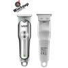 Ultra İnce T Bıçak Mini Tasarım Şarjlı Gümüş Profesyonel Saç Sakal Tıraş Makinesi