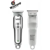 Özel Seri Ultra İnce T Bıçak Mini Şarjlı Gümüş Profesyonel Saç Sakal Tıraş Makinesi