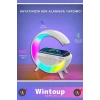 G Bluetooth Hoparlör 15w Kablosuz Hızlı Şarj / Alarm / Çalar Saat / Gece Lambası / Ambiyans Led Işık