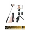 Kumandalı Selfie Stick Pro Model Selfie Öz Çekim