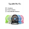 Masaüstü Mini Fan El Fanı USB Şarjlı 3 Kademeli Fener Işıklı Fan Vantilatör