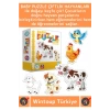 Premium Çocuk El Göz Koordinasyonu Zeka Geliştirici Eğitici Eğlenceli ÇİFTLİK HAYVANLARI Puzzle