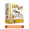 Premium Çocuk El Göz Koordinasyonu Zeka Geliştirici Eğitici Eğlenceli ÇİFTLİK HAYVANLARI Puzzle