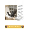 Premium Kedi Klozet Alıştırma Kapağı Kum Kabı WC Yavru Yetişkin Kedi Hijyenik Tuvalet Eğitim Seti
