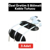 Yüksek Kaliteli Kompakt Yapıştırılabilir 5 Kanallı Kablo Düzenleyici Tutucu Kablo Organizeri 3 Adet