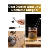 Premium Yüksek Kaliteli Ergonomik Çelik İnce Delikli Geniş Kulplu Bitki Çayı Demleme Süzgeci