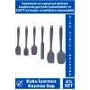 Özel Seri Gıda Sınıfı BPA İçermeyen Mutfak Yemek Hazırlık Pratik 6 Parça Silikon Spatula Fırça Seti