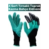 Özel Üretim Kauçuk ABS Plastik Delinmeye Dirençli 4 Sert Tırnaklı Kazma Dikme Kazıma Bahçe Eldiveni