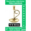 Premium Yüksek Kaliteli Dekoratif Şık Tasarım Hediyelik Biblo Mumluk %100 Pirinç TEKLİ ŞAMDAN