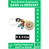 Özel Üretim Yüksek Kaliteli Dayanıklı Dekoratif Şık Hediyelik ŞANS VE BEREKET Motifli Anahtarlık