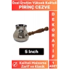 Özel Yüksek Kalite Isı İletkeni Kolay Temizlenir Estetik Dekoratif Türk Kahvesi Pirinç Cezve 5 Inch