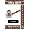 Özel Yüksek Kalite Isı İletkeni Kolay Temizlenir Estetik Dekoratif Türk Kahvesi Pirinç Cezve 5 Inch