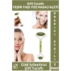 Özel Cilt Yenileyici Gençleştirici Çift Taraflı Şans Getiren YEŞİM TAŞI Jade Roller Yüz Masaj Aleti