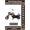 Premium Seri Yüksek Kaliteli Dekoratif Hediyelik Biblo Süs Motorcu Ahşap HARLEY Motor
