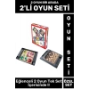 Özel Eğitici Eğlenceli Çocuk Yetişkin Strateji Zeka Kızma Birader Satranç Tek Kutu 2Lİ OYUN SETİ