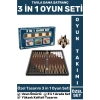 Elit Yüksek Kaliteli Uzun Ömürlü Aile Ev Arkadaş Kahve Cafe TAVLA DAMA SATRANÇ 3in1 Oyun Takımı