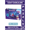 Premium Eğlenceli El Göz Koordinasyon Problem Çözme Beceri Geliştirici Çocuk PUZZLE UZAY CANLILARI
