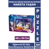 Premium Seri Eğlenceli El Göz Koordinasyon Beceri Geliştirici Çocuk 100 Parça PUZZLE MARSTA YAŞAM