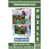 Premium Seri Eğlenceli El Göz Koordinasyon Beceri Geliştirici Çocuk 2X50 Parça PUZZLE ORMANDAKİ KIZ