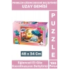 Premium Seri Eğlenceli El Göz Koordinasyon Beceri Geliştirici Çocuk 100 Parça PUZZLE UZAY GEMİSİ