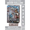 Premium El Göz Koordinasyon Beceri Görsel Algı Geliştirici Çocuk 1000 Parça PUZZLE ŞEHİR HALLERİ