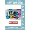 Premium Seri Eğlenceli El Göz Koordinasyon Beceri Geliştirici Çocuk 150 Parça PUZZLE MAVİ SU PERİSİ