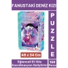 Premium Eğlenceli El Göz Koordinasyon Beceri Geliştirici Çocuk 150 Parça PUZZLE FANUSTAKİ DENİZ KIZI