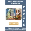 El Göz Koordinasyon Beceri Görsel Algı Geliştirici 1000 Parça Çocuk PUZZLE KAPI ARASINDAN MANZARA