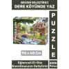 Premium Eğlenceli El Göz Koordinasyon Hafıza Beceri Geliştirici 2000 Parça PUZZLE DERE KÖYÜNDE YAZ