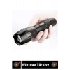 Kompakt Kamp Avcı Balıkçı Deprem Enerji Tasarruflu 4 Modlu Zoomlu Güçlü Beyaz Işık Şarjlı EL FENERİ
