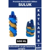 Premium Portatif BPA Free Şık Kamp Spor Seyahat Silikon Katlanabilir SULUK 500 ML
