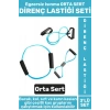 Premium Seri Fitness Aerobik Pilates Egzersiz Isınma Kadın Erkek ORTA SERT 3lü DİRENÇ LASTİĞİ SETİ