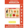 Premium Eğlenceli Eğitici Görsel Algı Problem Çözme Becerisi Çocuk Puzzle SEBZELER