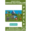 Premium Eğlenceli Eğitici Görsel Algı Problem Çözme Becerisi Çocuk Puzzle 24 Parça ORMAN HAYVANLARI