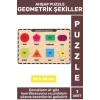 Premium Eğlenceli Eğitici Görsel Algı Problem Çözme Becerisi Çocuk Puzzle GEOMETRİK ŞEKİLLER