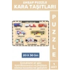 Premium Eğlenceli Eğitici Görsel Algı Problem Çözme Becerisi Çocuk Puzzle KARA TAŞITLARI